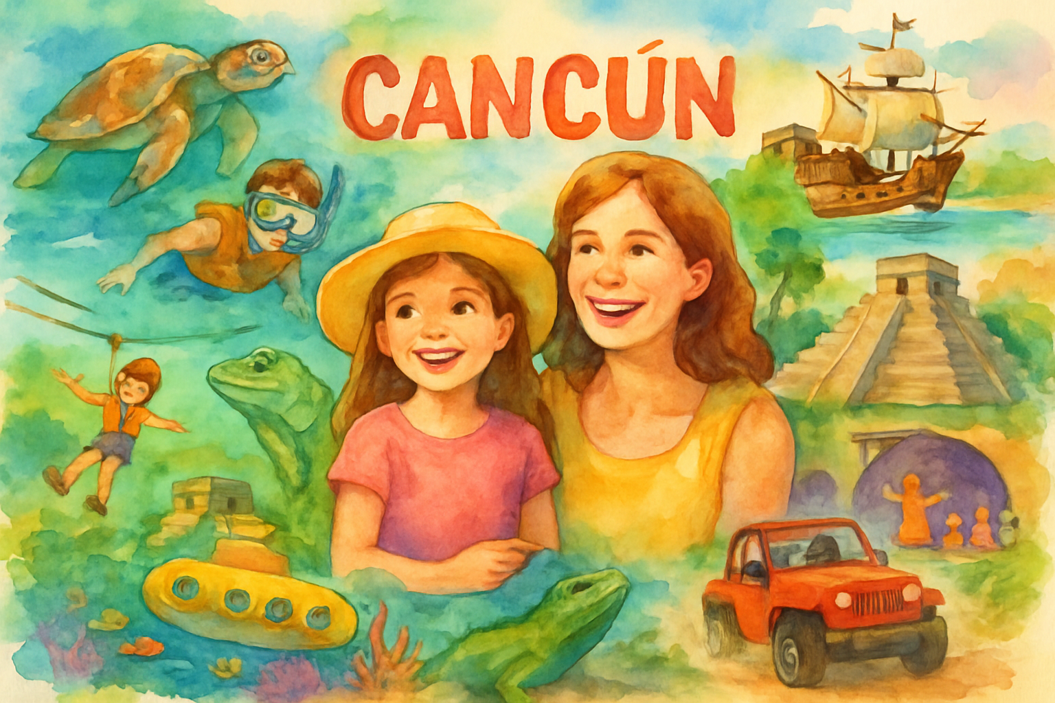 Atividades Incríveis Para Viajar com Crianças em Cancun